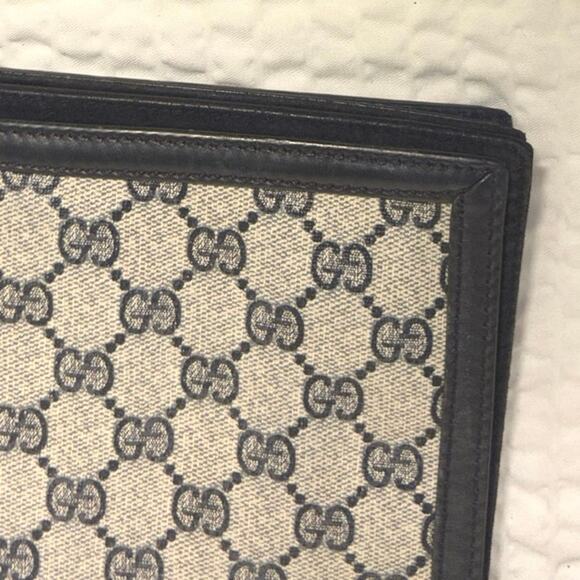 Gucci Navy Canvas/leather Clutch - Picture 4 of 9